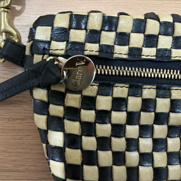 Clare V Checkered Black and Tan Crossbody Bag - Picture 7 of 11